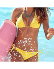 2019 dziewczyny Sexy koronkowe Bikini zestaw stroje kąpielowe żółty Push Up strój kąpielowy Monokini kobiet kostiumy kąpielowe m