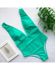 Peachtan głęboki dekolt w serek strój kąpielowy jednoczęściowy strój kąpielowy Neon sexy wysokiej cięcia body stroje kąpielowe k