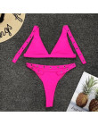 Neon regulowany pasek Bikini stroje kąpielowe z wysokim stanem dla kobiety Push Up strój kąpielowy kobiet Biquini stringi Sexy s