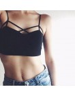 Sexy Crop Top kobiety Pad biustonosz stanik Bralette Top solidna wyściełana Camisole kobiet panie Tank Tops