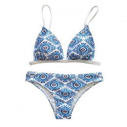 Hirigin kobiety stroje kąpielowe Bikini 2019 nowy kwiatowy Push Up wyściełana kostium kąpielowy Bikini plaża strój kąpielowy dla