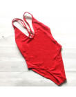 Czysty kolor jeden kawałek strój kąpielowy Bikini kobiety stroje kąpielowe High Cut Monokini body różowy, żółty, czarny, biały n