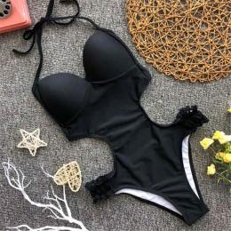5 kolory 2019 nowy Sexy kobiety stroje kąpielowe biustonosz bez pleców Trikini jednoczęściowy strój kąpielowy kobiet kąpiel Halt