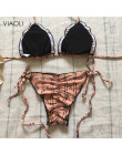 Nowy w stylu Vintage drukuj Bikini Set trójkąt strój kąpielowy brazylijski Biquini damskie plaża stroje kąpielowe Monokini Maill