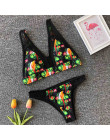 Sexy Floral Bikini 2019 kobiety stroje kąpielowe kobiet strój kąpielowy dwuczęściowy zestaw Bikini kąpiel wyściełany strój kąpie