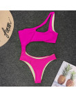 Wysokiej talii Sexy bikini 2019 mujer stroje kąpielowe kobiety strój kąpielowy jedno ramię strój kąpielowy halter na plażę strój
