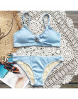 CUPSHE niebieski chmura krawat Bikini Set kobiety lato Sexy strój kąpielowy panie strój kąpielowy na plaży strój kąpielowy stroj