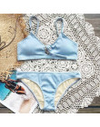 CUPSHE niebieski chmura krawat Bikini Set kobiety lato Sexy strój kąpielowy panie strój kąpielowy na plaży strój kąpielowy stroj