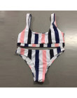 Strój kąpielowy w paski Push Up Bikini 2019 Mujer kobiety stroje kąpielowe strój kąpielowy Bikini zestaw kobiet oddzielne stroje