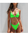 2019 letnie stałe plaża strój kąpielowy stroje kąpielowe dla kobiet Sexy Halter stroje kąpielowe strój kąpielowy stringi kobiece