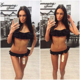 2019 Bikini kobiet strój kąpielowy stroje kąpielowe Sexy Ruffles Bandeau Bikini Set plaża niskiej talii na dole kostiumy kąpielo