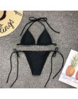 Peachtan Halter bikini 2019 mikro ciąg seksowny strój kąpielowy kobiety kąpiących się trójkąt stringi strój kąpielowy kobiet neo