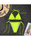 Peachtan Halter bikini 2019 mikro ciąg seksowny strój kąpielowy kobiety kąpiących się trójkąt stringi strój kąpielowy kobiet neo