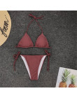 Peachtan Halter bikini 2019 mikro ciąg seksowny strój kąpielowy kobiety kąpiących się trójkąt stringi strój kąpielowy kobiet neo