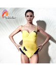 Andzhelika 2018 nowy wysokiej jakości diament ważka jednoczęściowy strój kąpielowy Sexy Mesh Push Up stroje kąpielowe body strój