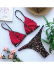 Bikini 2019 stroje kąpielowe kobiety strój kąpielowy Leopard Bikini Set Push Up strój kąpielowy brazylijski kobiet lato Bikini B