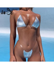 W X Sexy micro bikini 2019 mujer brazylijski strój kąpielowy Push up stroje kąpielowe kobiet kostium kąpielowy stałe strój kąpie