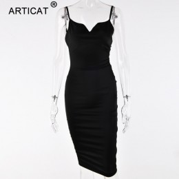 Arctic cat satyna bez ramiączek Bodycon bandaż ramiączko spaghetti do sukienki Backless płaszcza letnia sukienka 2019 Casual pla