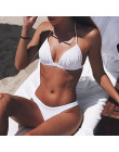 Bikini Set 2019 Mujer Bikini Push Up strój kąpielowy stroje kąpielowe kobiety stałe Halter Bikini zestaw dwa kawałki oddzielne k