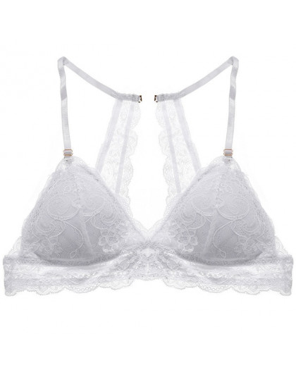 Sexy bezprzewodowy Bralette dla kobiet 3/4 puchar kobiet koronki biustonosz bez podszewki bielizna mody 6 kolory Backless Crop T