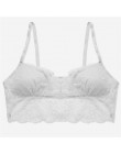 Sexy bezprzewodowy Bralette dla kobiet 3/4 puchar kobiet koronki biustonosz bez podszewki bielizna mody 6 kolory Backless Crop T