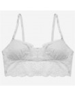 Sexy bezprzewodowy Bralette dla kobiet 3/4 puchar kobiet koronki biustonosz bez podszewki bielizna mody 6 kolory Backless Crop T