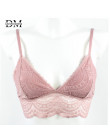 De Monarchia panie koronki Bralette seksowna bielizna bielizna intymna biustonosz 3/4 kubki Crop Top bez podszewki biustonosze S