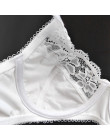 YANDW biały koronkowa perspektywa biustonosz kobiety seksowna bielizna kwiatowy haft Bralette Plus rozmiar A B C D E F G 75 80 8