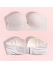 Sexy Lace Invisible Bras For Women Strapless Bra Push Up Backless Lingerie 1/2Cup Bralette Seamless Brassiere Female UnderwearD