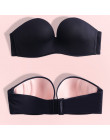 Sexy Lace Invisible Bras For Women Strapless Bra Push Up Backless Lingerie 1/2Cup Bralette Seamless Brassiere Female UnderwearD