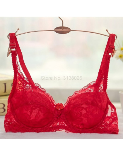 OEM kobiety Sexy fiszbiny wyściełane hafty koronki biustonosz 32 34 36 38 40 B C D puchar biustonosze biustonosze
