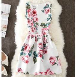 VENFLON letnia sukienka Plus Size kobiet 2019 5XL bez rękawów linii Casual eleganckie Sexy Floral krótki Party suknie vestidos