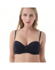 Sexy Push Up koronki biustonosze dla kobiet biustonosz Demi niebieski czarny beżowy Bralette A B C kubek 32-38 20700-76N1