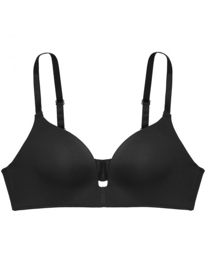 Super miękkie głębokie V biustonosz Push UP drut bezpłatne braletka Intimates biustonosz dla kobiet bielizna oddychająca regulow
