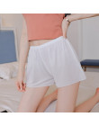 Elegancja satyna bezpieczeństwa krótkie spodnie damskie krótkie rajstopy miękka bezszwowa koronkowa bielizna kobiet bezpieczne s