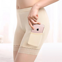 With pocket modal underwear, women's safety pants, lace three pants