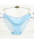 Damskie majtki damskie majtki Sexy koronkowe majtki w dużym rozmiarze przezroczyste Low-Rise bawełniane figi Intimates nowa gorą