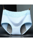 Kobiece spodnie fizjologiczne wyciek dowód miesiączkowego kobiety bielizna okres majtki bawełniane zdrowie bez szwu figi w talii