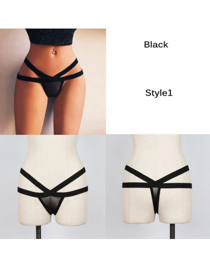 1PC moda kobiety wiosna lato Sexy koronki bandaż Hollow majtki przezroczyste stringi stringi elastyczne paski bielizna