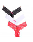 3 sztuk/partia S-XL pełna koronka kobiety G String Plus rozmiar Super seksowna bielizna Hollow majtki stringi damskie 25