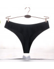 PLUS SIZE panie Sexi niski stan Tanga kobiet niewidoczne bielizna damska bez szwu majtki stringi figi bawełniane G String bieliz
