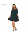 COCOEPPS sukienka dla kobiet 5XL Plus rozmiar 6XL siatki luźne plisowana vestidos duży rozmiar ubrania damskie szata femme letni