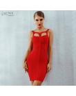 Adyce kobiety bandaża sukni Vestidos Verano 2019 New Arrival różowy Celebrity Party ramiączko spaghetti do sukienki Hollow Out s