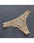 Voplidia bielizna damska Plus rozmiar Sexy bielizna stringi i G ciąg majtki koronkowe T-z powrotem bez szwu String stringi PM016