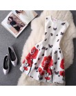 2019 kobiety lato Bodycon Vest Dress Vintage wydrukowano Sexy Party Vestido De Festa kobiet odzież linia czarne sukienki na co d