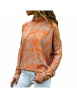 Kobiety bluzki Sexy zimno ramię bluzki Casual dzianiny z golfem Top Jumper Pullover druku koszulka z długim rękawem Blusas Camis