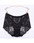 2019 New Arrival cukierki kolory bielizna majtki damskie Plus Size 5XL miękkie koronki przezroczyste hollow Sexy majtki bielizna