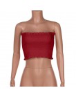 2019 kobiety Crop Tops bez ramiączek elastyczna blusas Boob Bandeau Tube topy biustonosz bielizna piersi Wrap stałe zbiornik biu