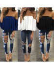 Moda kobiety Off Shoulder Top z długim rękawem sweter na co dzień bluzka Hals Langarm szyfonowa Schulter szyfonowa bluzka 2018 G