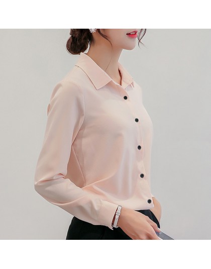 BIBOYAMALL biała bluzka kobiety szyfonowa biuro kariera koszulki z krótkim rękawem topy moda na co dzień z długim rękawem bluzki